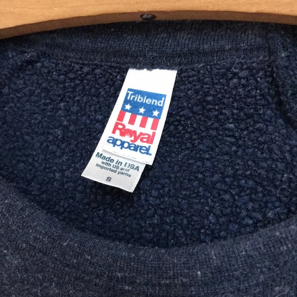 Local Branch Brooklyn Sz Small sweatshirt Royal Crewneck Made in the USA blue - Picture 3 of 9